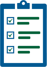 Stylized graphic of a check-off list